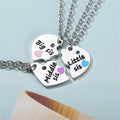 Fashion Best Friends Honey Love Couple Pendant Necklace 2 Pcs/ Set Chain Choke Broken Heart BFF Good Friendship Jewelry Gift