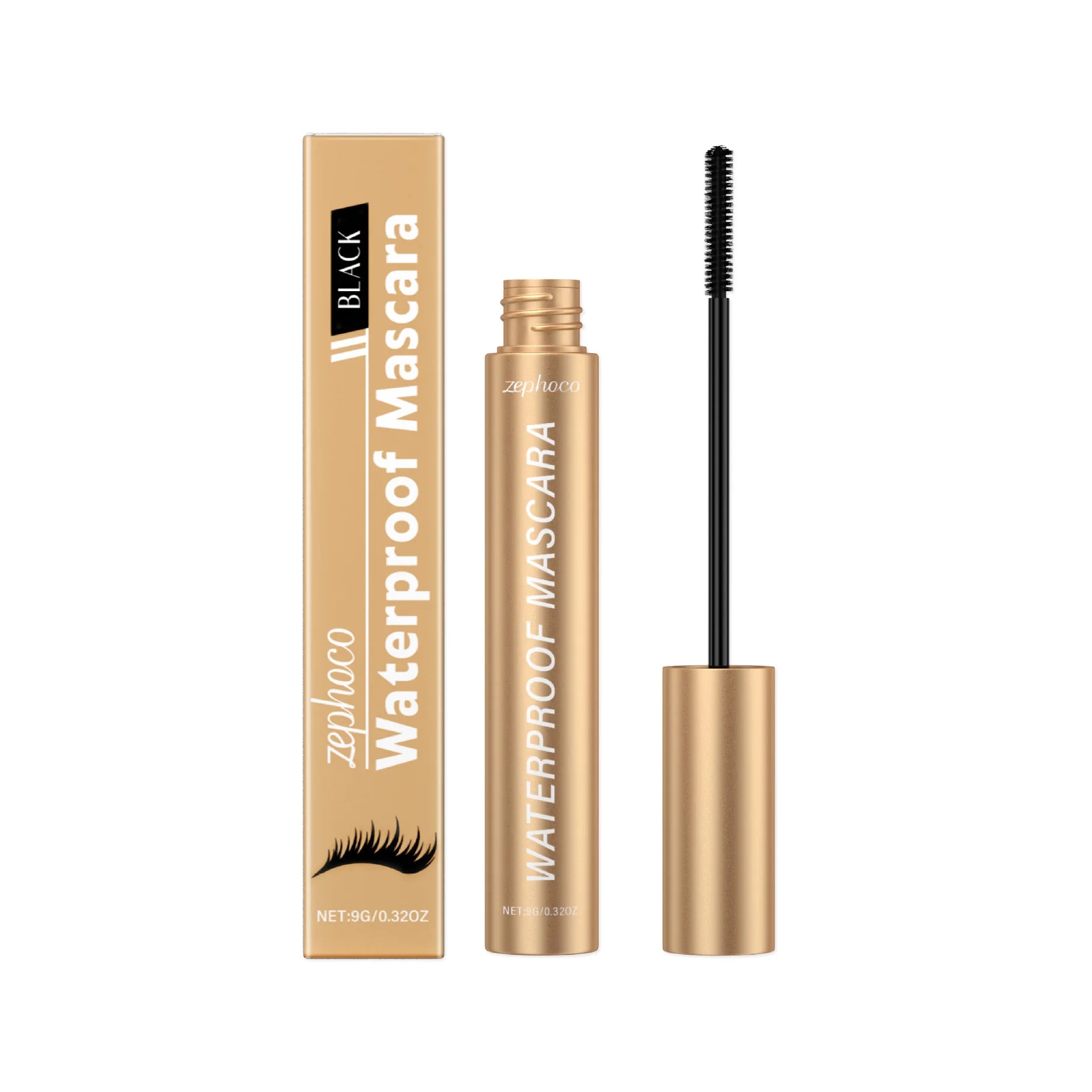 ZEPHOCO Black Curling Mascara Natural Long Curling Non-Caking Long-Lasting Styling Daily Mascara