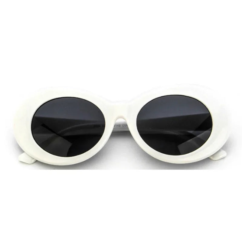 New Retro Oval Sunglasses Man Vintage Fashion Sun Glasses Classic White Black Lentes De Sol Mujer UV400 Gafas De Sol