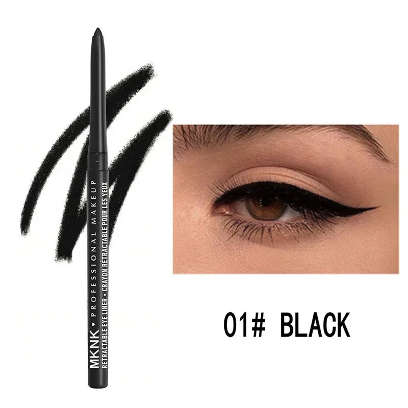 Black Waterproof Eyeliner Pencil Smooth Matte Eye Liner Smudge-proof Liquid Eyeliner Pen Lasting &beginner-friendly Eye Makeup