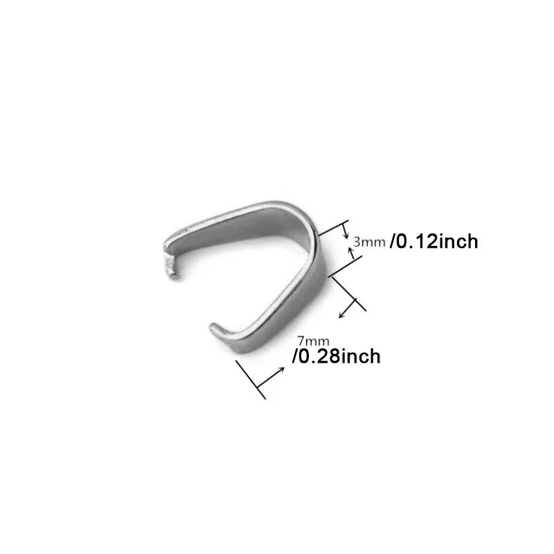 100pcs Stainless Steel Clasps Bails Charm Melon Seeds Buckle Pendant DIY Necklace Bracelet Connectors Jewelry Findings