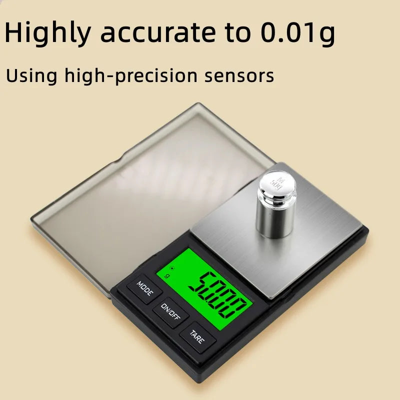 High-precision electronic scale 0.01G small jewelry scale portable electronic scale mini pocket scale