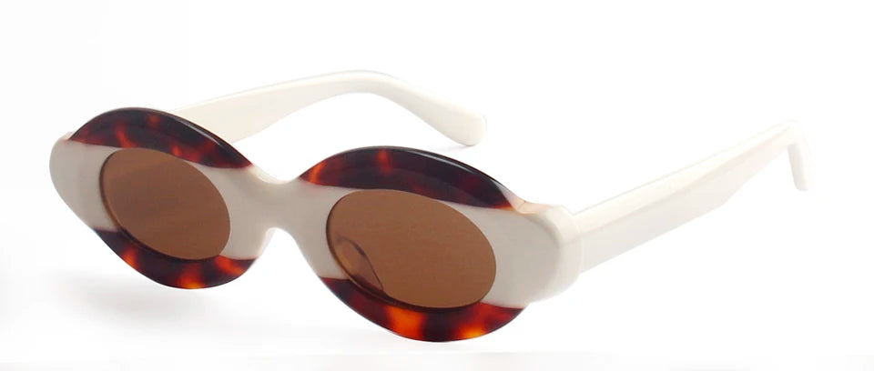 Luxury Thick Mixed Acetate Oval Polarized Sunglasses Women Trendy UV Protection Eyewear Stylish Shield For Men lentes de sol