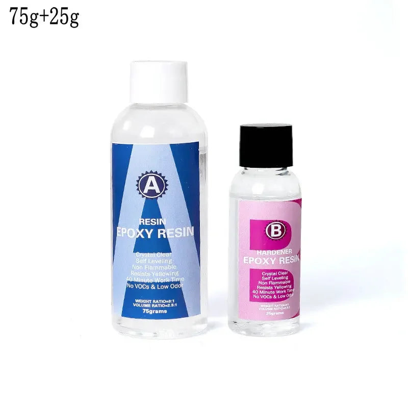 Epoxy Resin Kit Crystal Clear Easy Mixing AB Resin with Sticks,Graduated Cups and Gloves for Jewelry Making DIY Art Crafts