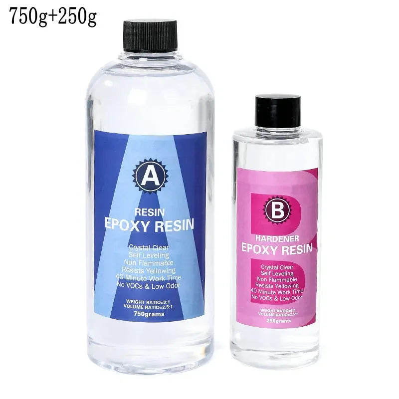 Epoxy Resin Kit Crystal Clear Easy Mixing AB Resin with Sticks,Graduated Cups and Gloves for Jewelry Making DIY Art Crafts