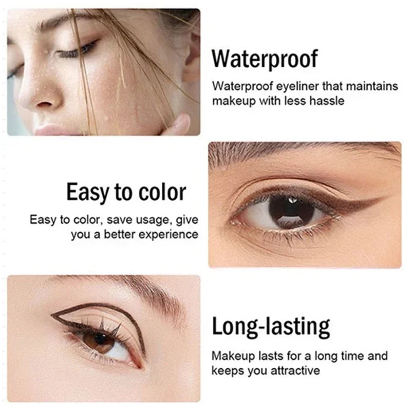 Black Waterproof Eyeliner Pencil Smooth Matte Eye Liner Smudge-proof Liquid Eyeliner Pen Lasting &beginner-friendly Eye Makeup
