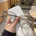 New Vintage Cat Eye Glasses Frame New Stylish Semi Metal Rim Women Eyewear Trendy Brand Design Non-prescription Eyeglasses