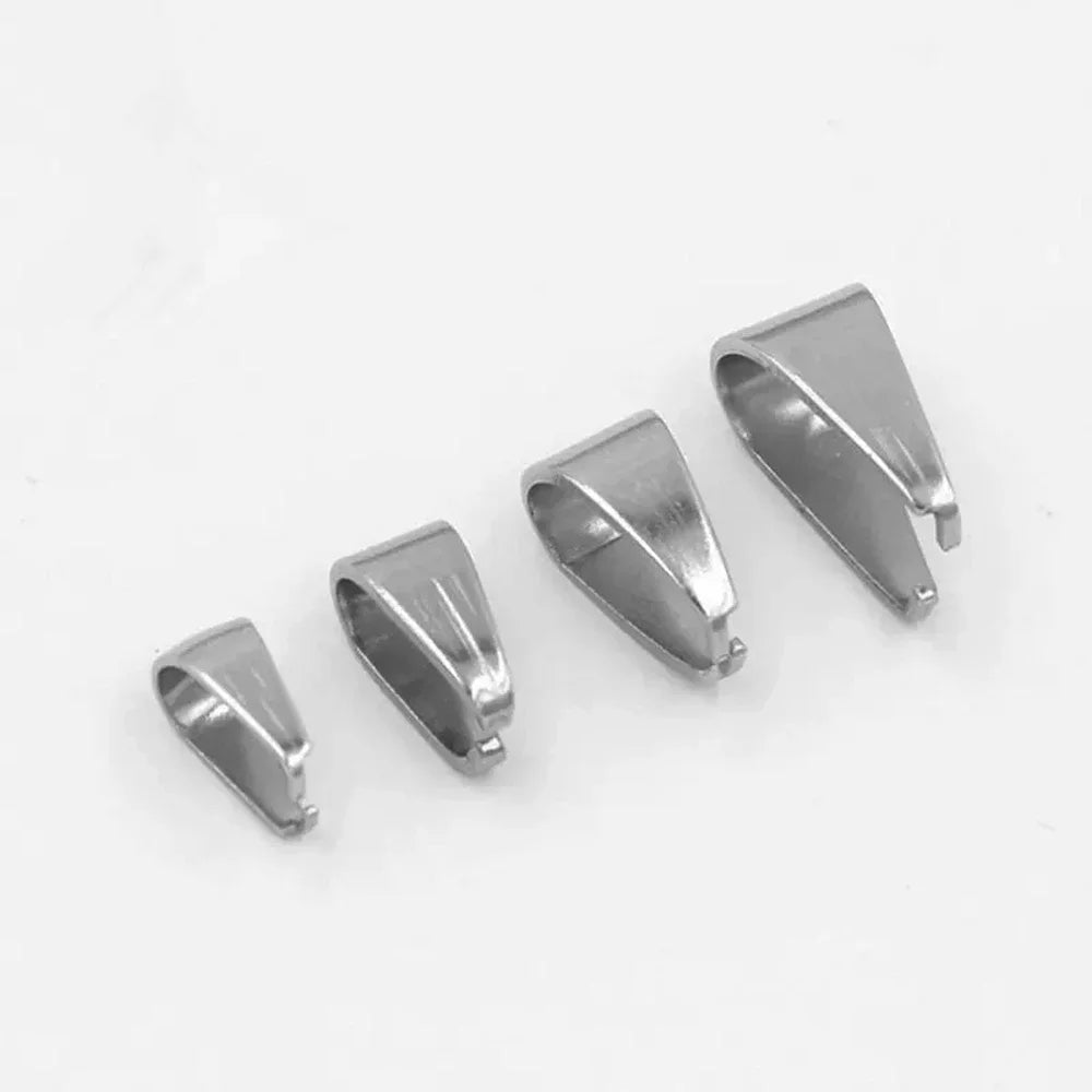 100pcs Stainless Steel Clasps Bails Charm Melon Seeds Buckle Pendant DIY Necklace Bracelet Connectors Jewelry Findings