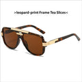 Classic Vintage Sunglasses Male Female Ultraviolet Protection UV400 Sun Glasses Double Bridge Full Rim Metal Square Frame Shade