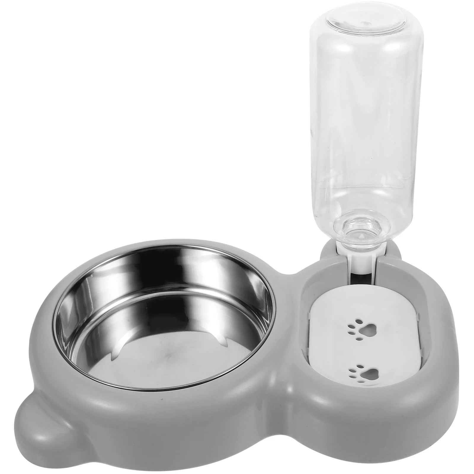 Pet Automatic Water Feeder Cat Food Bowl Neck Protection Slow Feeding Spill Proof Durable Cartoon Design Minimalist Style