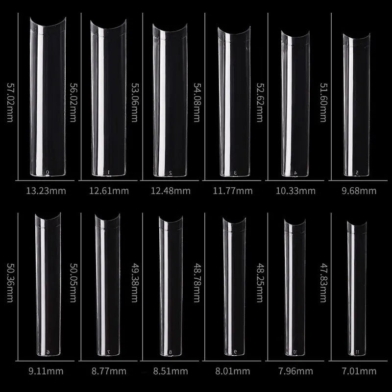 3XL Tapered Square Clear Full Cover Nail Tip 120PC Press On Nails False Artificial Tip  XXXL Extra Long Square Straight Nail Tip