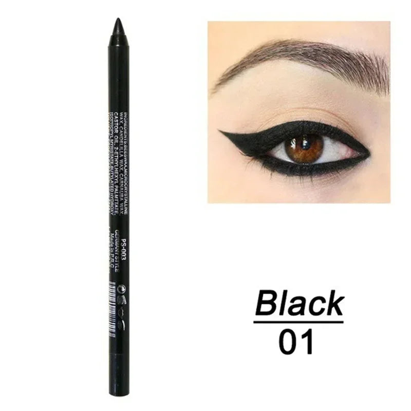 Black Waterproof Eyeliner Pencil Smooth Matte Eye Liner Smudge-proof Liquid Eyeliner Pen Lasting &beginner-friendly Eye Makeup