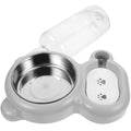 Pet Automatic Water Feeder Cat Food Bowl Neck Protection Slow Feeding Spill Proof Durable Cartoon Design Minimalist Style